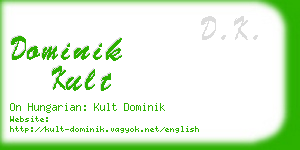 dominik kult business card